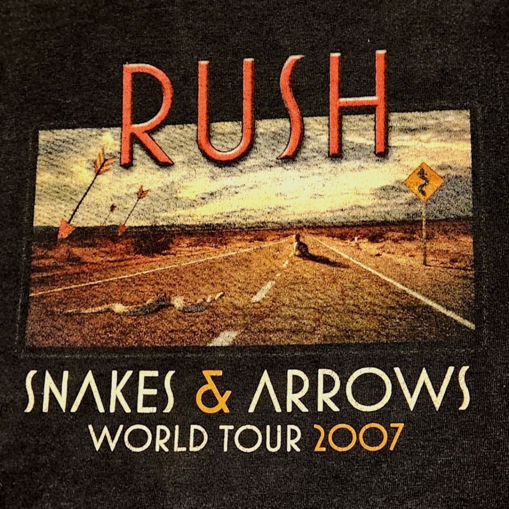 RUSH 4XL big and tall "Snakes & Arrows" World Tour 2007 Concert Band T Shirt Tee
